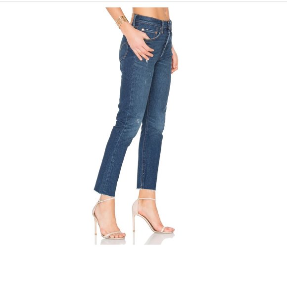 Levi's 501 High Waist Blue Jean Button Fly 99%Cotton in SONG FOR FOREVER 30w - Picture 6 of 13